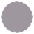 Pewter Scallop Circle Card 4 1/2 Inch - 25/Pk