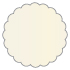 Quartz Scallop Circle Card 4 1/2 Inch - 25/Pk