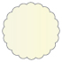 Opal Scallop Circle Card 4 1/2 Inch - 25/Pk