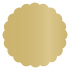 Gold Leaf Scallop Circle Card 4 1/2 Inch - 25/Pk