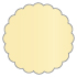Caramel Scallop Circle Card 4 1/2 Inch - 25/Pk