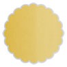 Gold Scallop Circle Card 4 1/2 Inch - 25/Pk