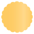 Amber Scallop Circle Card 4 1/2 Inch - 25/Pk