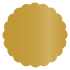 Antique Gold Scallop Circle Card 4 1/2 Inch - 25/Pk