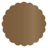 Bronze Scallop Circle Card 4 1/2 Inch - 25/Pk