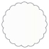 Crystal Scallop Circle Card 4 1/2 Inch - 25/Pk