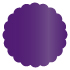 Purple Scallop Circle Card 4 1/2 Inch - 25/Pk