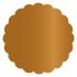 Cognac Scallop Circle Card 4 1/2 Inch - 25/Pk