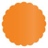 Mandarin Scallop Circle Card 4 1/2 Inch - 25/Pk