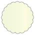 Mint Scallop Circle Card 4 1/2 Inch - 25/Pk