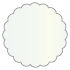 Metallic Aquamarine Scallop Circle Card 4 1/2 Inch - 25/Pk