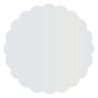 Silver Scallop Circle Card 4 1/2 Inch - 25/Pk