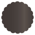 Onyx Scallop Circle Card 4 1/2 Inch - 25/Pk