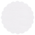 Linen Solar White Scallop Circle Card 4 1/2 Inch - 25/Pk