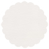 Linen Natural White Scallop Circle Card 4 1/2 Inch - 25/Pk