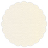 Natural White Pearl Scallop Circle Card 4 1/2 Inch - 25/Pk