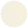 Natural White Pearl Scallop Circle Card 4 1/2 Inch - 25/Pk