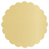 Gold Pearl Scallop Circle Card 4 1/2 Inch - 25/Pk