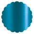 Teal Silk Scallop Circle Card 4 1/2 Inch - 25/Pk