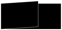 Black Fold Away Invitation 4 x 9 1/4 - 25/Pk