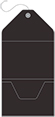 Linen Black Pocket Invitation Style A10 (5 1/4 x 7 1/4) - 10/Pk