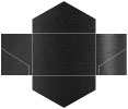 Black Silk Pocket Invitation Style B3 (5 3/4 x 8 3/4) - 10/Pk