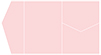 Pink Feather Pocket Invitation Style B5 (5 1/4 x 7 1/4) - 10/Pk