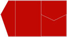 Firecracker Red Pocket Invitation Style B5 (5 1/4 x 7 1/4) - 10/Pk