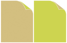 Chlorophyll-Yellow Duplex Cover - 80 lb - 8 1/2 x 11 - 25/Pk