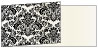 Floral Black Fold Away Invitation 4 x 9 1/4 - 25/Pk