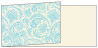 Paisley Aquamarine Fold Away Invitation 4 x 9 1/4 - 25/Pk