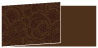 Paisley Chocolate Fold Away Invitation 4 x 9 1/4 - 25/Pk