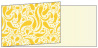 Peacock Yellow Fold Away Invitation 4 x 9 1/4 - 25/Pk