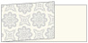 Morocco Silver Fold Away Invitation 4 x 9 1/4 - 25/Pk