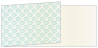 Rococo Aqua Fold Away Invitation 4 x 9 1/4 - 25/Pk