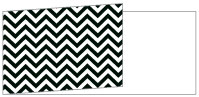 Chevron B&W Fold Away Invitation 4 x 9 1/4 - 25/Pk