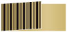 Stripe Black Fold Away Invitation 4 x 9 1/4 - 25/Pk