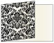 Floral Black Fold Away Invitation 5 x 7 - 25/Pk