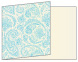 Paisley Aquamarine Fold Away Invitation 5 x 7 - 25/Pk