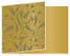 Peacock Antique Gold Fold Away Invitation 5 x 7 - 25/Pk