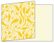 Peacock Yellow Fold Away Invitation 5 x 7 - 25/Pk