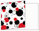 Disco Black-Red Fold Away Invitation 5 x 7 - 25/Pk