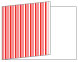 Stripe Rouge Fold Away Invitation 5 x 7 - 25/Pk