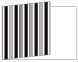 Stripe Black & White Fold Away Invitation 5 x 7 - 25/Pk