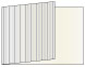 Stripe Grey Fold Away Invitation 5 x 7 - 25/Pk