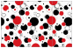 Disco Black-Red Gate Fold Invitation Style A (5 x 7) - 10/Pk