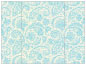 Paisley Aquamarine Gate Fold Invitation Style B (5 1/4 x 7 3/4) - 10/Pk