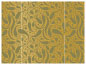 Peacock Antique Gold Gate Fold Invitation Style B (5 1/4 x 7 3/4) - 10/Pk