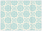Morocco Mellow Blue Gate Fold Invitation Style B (5 1/4 x 7 3/4) - 10/Pk