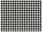 Houndstooth Black & White Gate Fold Invitation Style B (5 1/4 x 7 3/4) - 10/Pk